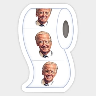 Joe Biden Cartoon Toilet Paper Sticker